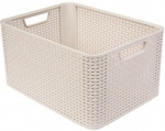 Kandekorv Curver Style, kreemjasvalge/beež v., 43.6 x 32.6 x 23 cm