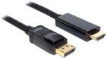 Juhe Delock Displayport to HDMI Display port male, HDMI 19 pin male, 3 m, must v.