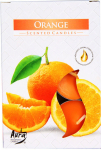 K&uuml;&uuml;nalde komplekt Aura Candles, 4 h, 6 tk, oranž v.