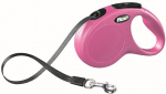 Automaatne jalutusrihm Flexi New Classic Tape XS, roosa v., 3 m