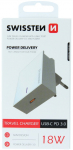 Telefoni laadija Swissten 22049100, USB-C, valge v., 18 W