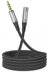 Kaabel Hoco UPA20 3.5 mm female, 3.5 mm male, 1 m, must v.
