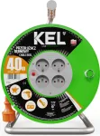 Pikendusjuhe trumlil Kel Standard Line, H05VV-F, 3 x 1,5 mm&sup2;, 40 m, IP20, 4 pesa