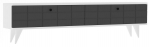 TV-laud Kalune Design Alberi, antratsiit v./valge v., 160 cm x 25 cm x 35 cm