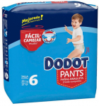 P&uuml;ksm&auml;hkmed Dodot Pants, 6 suurus, 15 kg, 27 tk