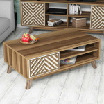 Kohvilaud Kalune Design Ynci, kreemjasvalge/p&auml;hklipuu v., 105 cm x 60 cm x 38.2 cm