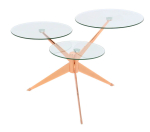 Kohvilaud Kayoom Triplet 110, roosa v., 75 cm x 75 cm x 46 cm