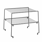 Riiul Metaltex Lava Level-2, 33 cm x 23 cm x 13 cm, roostevaba teras, must v.