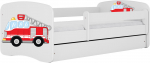 Lastevoodi Kocot Kids Babydreams Fire Brigade, valge v., 70 x 140 cm, voodipesu kastiga, ilma madratsita