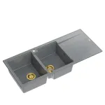 K&ouml;&ouml;givalamu Quadron Evan 121, graniit, 116 cm x 50 cm x 21.5 cm, kuldne v./h&otilde;be v.