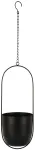 Rippuv lillepott House Nordic Celle 9001118, metall, 14.5 cm x 15.5 cm, must v.
