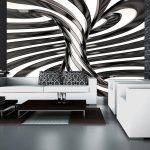Fototapeet Artgeist Black And White Swirl, 70 cm x 70 cm