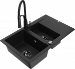 K&ouml;&ouml;givalamu koos kraaniga Mexen Gaspar Aster, graniit, 73.7 cm x 47.5 cm x 17.7 cm, must