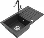 K&ouml;&ouml;givalamu koos kraaniga Mexen Pablo Flora, graniit, 75.2 cm x 43.6 cm x 16.1 cm, black granite