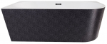 Vann, teisaldatav Besco Zoya Glam Graphite, 150 cm x 75 cm x 58 cm, vasakpoolne, must/grafiit