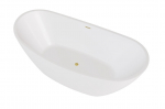Vann, teisaldatav Besco Ayla, 170 cm x 80 cm x 68 cm, ovaalne, kuldne/valge