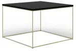 Kohvilaud ADRK Roni, kuldne v./must v., 65 cm x 65 cm x 37 cm