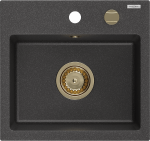 K&ouml;&ouml;givalamu Mexen Milo Black granite+Gold, graniit, 43 cm x 41 cm x 17.1 cm, black granite+gold