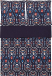 Voodipesukomplekt Beliani Madrona, s&uuml;gavsinine v./helesinine v., 80 x 80 cm, 155 x 220 cm