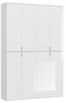 Riidekapp MC Akcent Projekt X, valge v., 34 cm x 130 cm x 193 cm