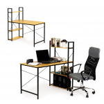 Kirjutuslaud ja riiul ModernHome, pruun v./must v.