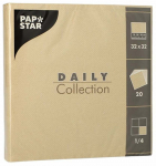Pabersalvr&auml;tikud Pap Star Daily Collection, 32 cm x 32 cm, liivakarva pruun v., 20 tk
