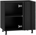 Karkass, nurga alumise kapi jaoks Vento DN-100/82, 52 cm x 100 cm, 82 cm, must v.