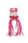 Juhtraua teip Bimbo Bike Bow Tie 90054, tekstiil, valge v./roosa v., 2 tk