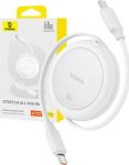 Juhe Baseus Free2Pull Mini P10364500211-01, 2 x USB Type C, 100 cm, valge v., 60 W