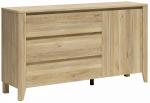 Kummut Sawira II, mauvella oak v., 90 cm x 161 cm x 42.5 cm