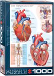 Pusle Eurographics The Heart 6000-0257, 48.9 cm x 67.6 cm, 1000 tk, sinine v./punane v./roosa v.