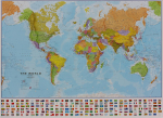 &Otilde;ppekaardid World With Flags, mitmev&auml;rviline, EN