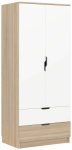 Riidekapp Kalune Design Lento, valge v./sonoma tamm v., 52.5 cm x 75 cm x 180 cm