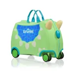 Laste kohver Trunki Glide Ride Dudl, sinine v./roheline v., 17.6 l, 46 x 21 x 31 cm