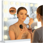 Hollywoodi stiilis LED-peegel, 80x62 cm