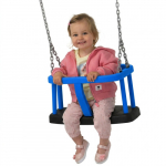 Kummist kiik piirikutega KBT, ketiga 2,2 m, mustad, sinine-must