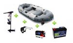 Intex MARINER 3 FULL SET with Neraus NRS 55X + Marine Dual Purpose Battery 110Ah