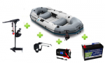 Intex MARINER 3 FULL SET with Neraus NRS 62X + Marine Dual Purpose Battery 110Ah