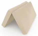 Folding sports mat 100x100 cm, kreemikas