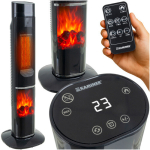 Kaminaefektiga elektriradiaator 2000W with timer, black