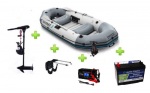 Intex MARINER 3 FULL SET with Neraus NRS 40X + Marine Dual Purpose Battery 95Ah