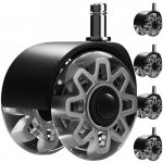 Ratta komplekt kontoritoolile, 5 tk, hall