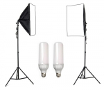 LED Studio Set, 2x125/300W, 2x Softbox 50x70cm, 2x stands (oto_05077)