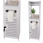 Bathroom cabinet with toilet paper holder