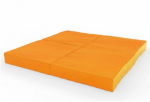 Kokkupandav spordimatt 100x100 cm, oranž-kollane