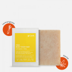 Gruum Sapa Zero Plastic kietas muilas kūnui su citrinžole ir kanapėmis, 95 g