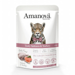 Amanova Adult Tasty gulia&scaron;as su la&scaron;i&scaron;a ir kalakutiena suaugusioms katėms, 85 g