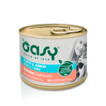 Oasy Puppy Mini Salmon &uuml;he valguga l&otilde;hekonserv v&auml;ikest t&otilde;ugu kutsikatele, 200 g