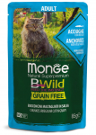 Monge BWild Adult konservtoit an&scaron;ooviste ja k&ouml;&ouml;giviljadega kassidele, 85 g