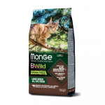 Monge BWild Grain Free Large Breeds kuivtoit kassidele, sisaldab p&uuml;hvliliha, 1,5 kg